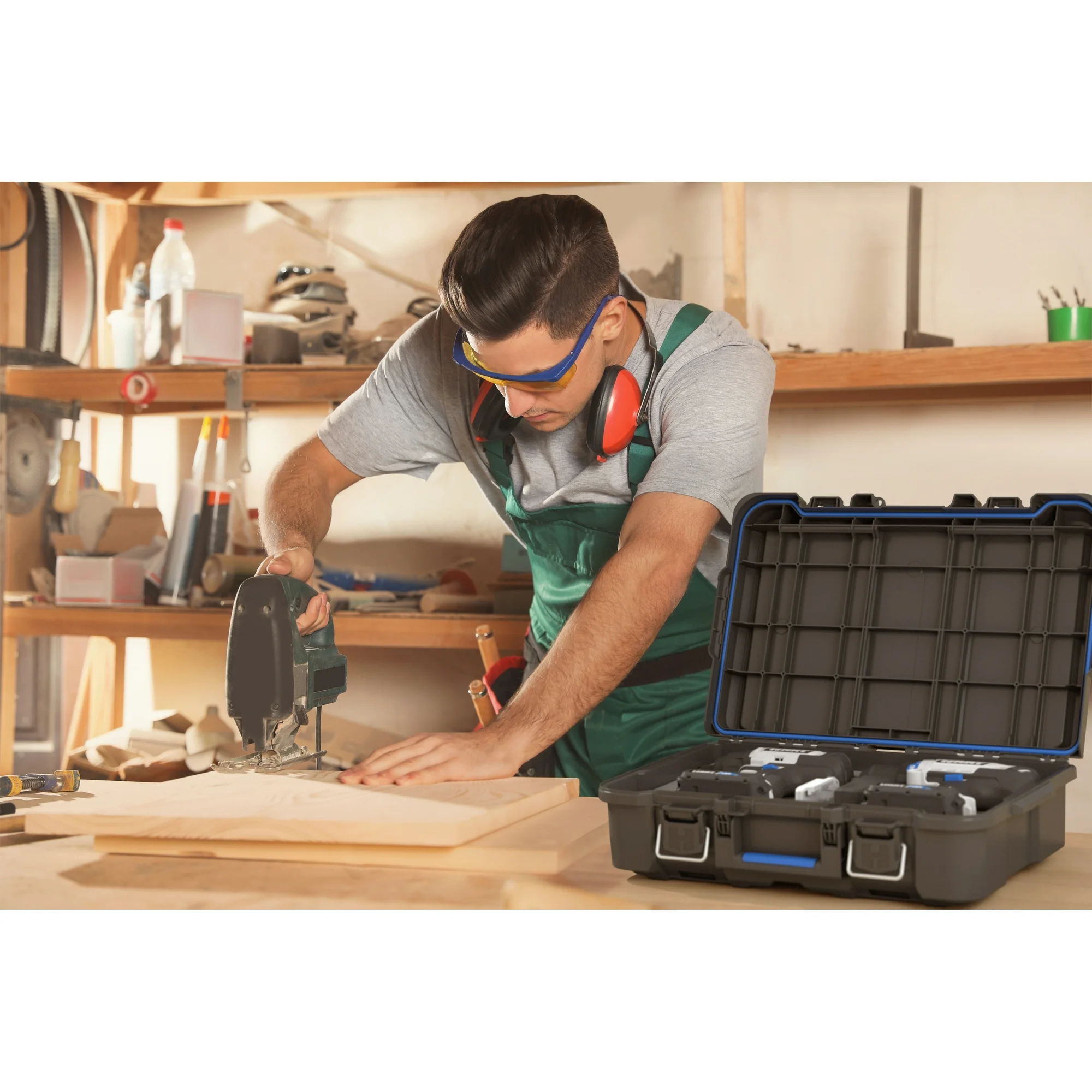 HART Stack System Tool Box with Small Blue Organizer & Dividers, Fits HART's Modular Storage System - Image 3