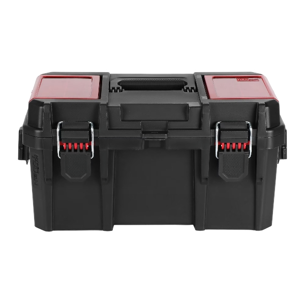Hyper Tough 16-Inch Toolbox – Heavy-Duty Resin Storage with Padlock Security & Small Parts Organizer