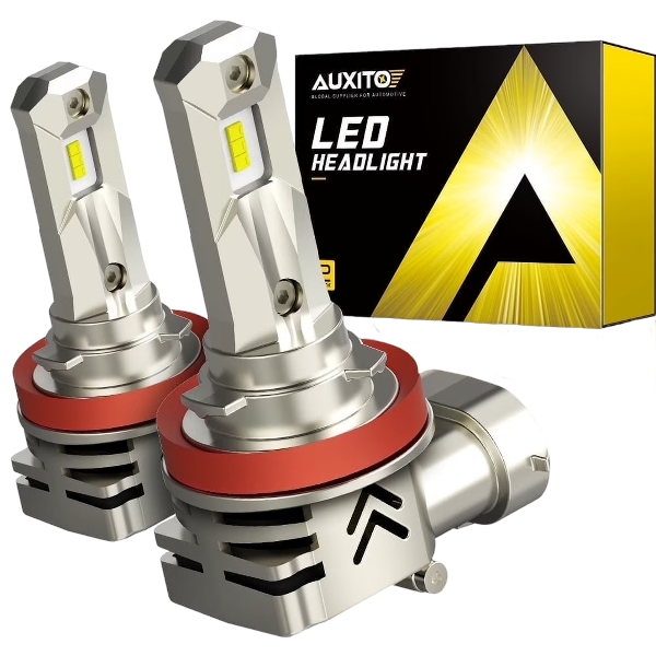 AUXITO H11 Headlight Bulb, 12000LM 300% Brighter H8 H9 H11 LED Headlight Bulbs for Low Beam High Beam, 6000K White, Pack of 2