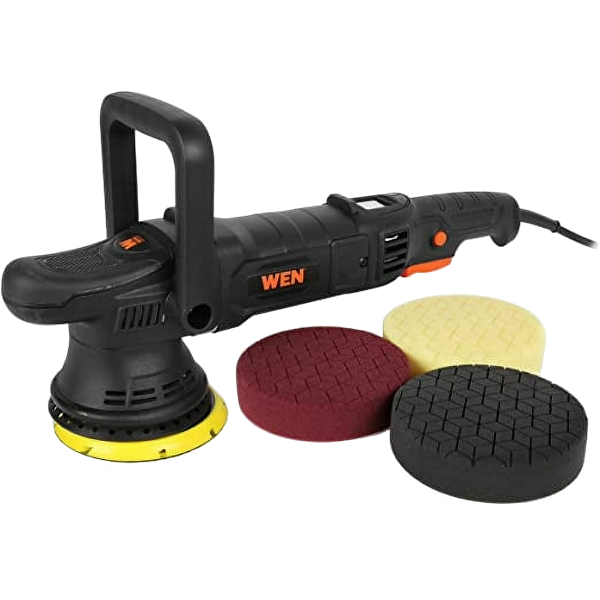 WEN Dual Action Polisher, 5-Inch Professional Grade, 8.3-Amp with Paddle Switch, 15mm Throw and LED Display