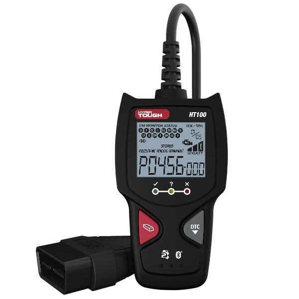 Hyper Tough HT100 Code Reader, 1996 & Newer OBD2 Vehicles, Free Fix & Part Recommendations