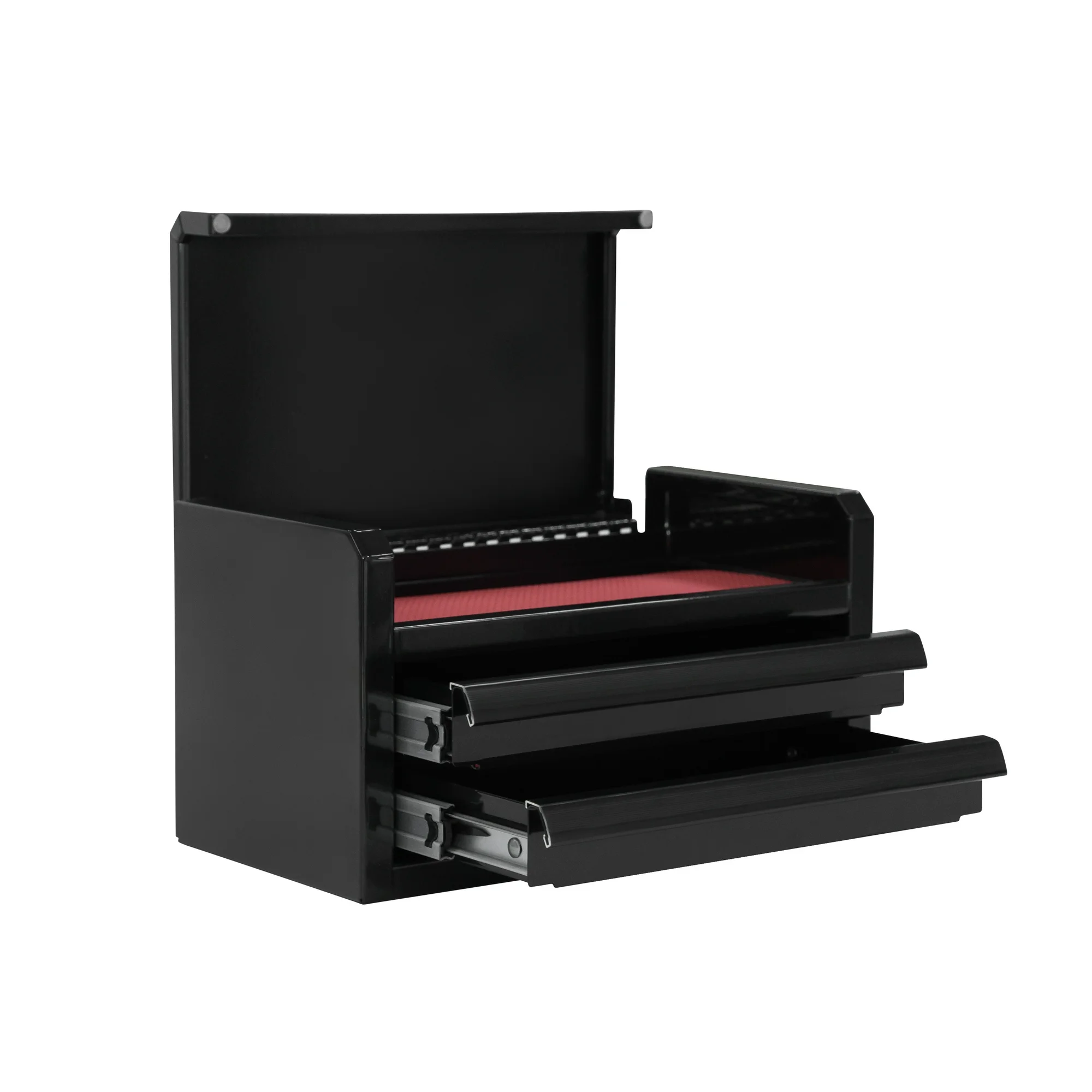 Hyper Tough Mini 10-Inch 2-Drawer Steel Toolbox – Black - Image 6