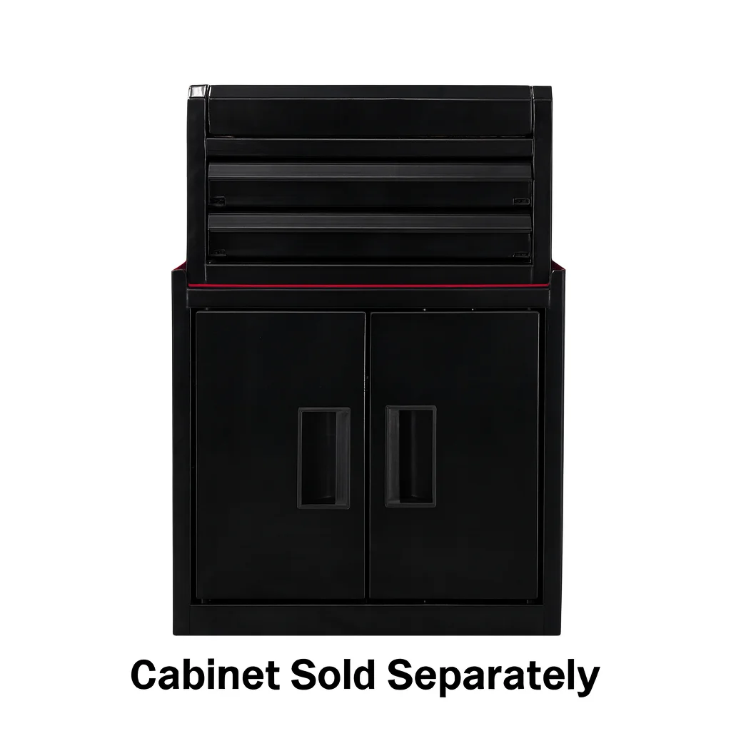 Hyper Tough Mini 10-Inch 2-Drawer Steel Toolbox – Black - Image 3